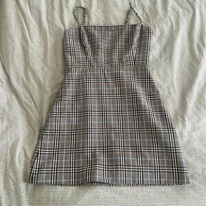 Aritzia Wilfred Class Mini Dress Plaid